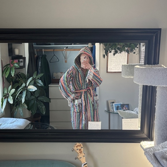 Multicolor Striped Hooded Robe - Picture 7 of 13